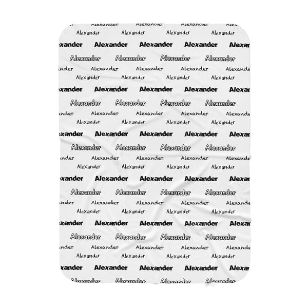 Personalized Name Swaddle Blanket - ALEXANDER Font style