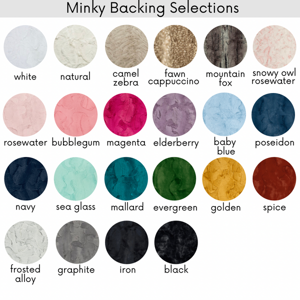 "MADDY" Personalized Name Minky Blanket -Hearts Collection