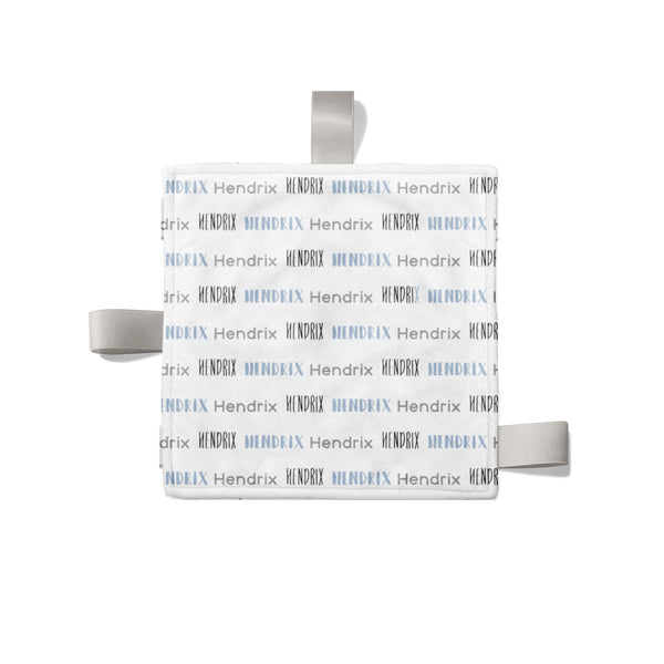 Personalized Name Crinkle Lovey Blanket -MULTI FONT REPEAT - Dotboxed