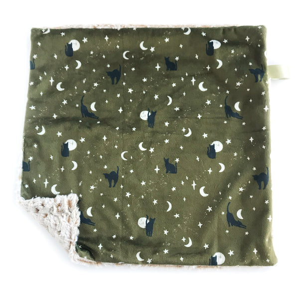Black Cats on Olive Green - Lovey - Dotboxed