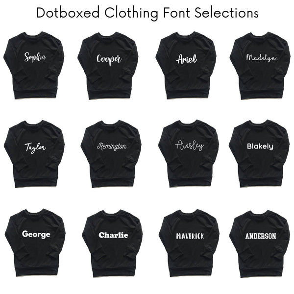 Personalized Name Bodysuit - DARK GREY - Dotboxed