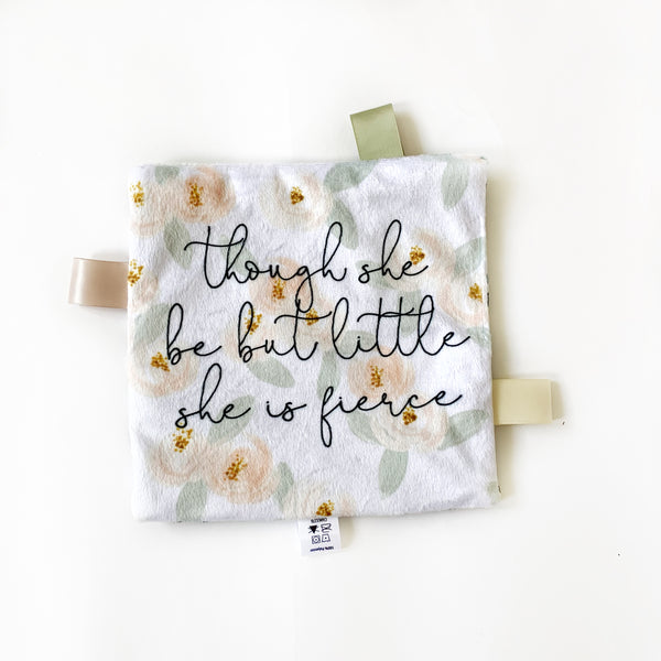 Crinkle Lovey - Though She Be Little... Light Pink Floral