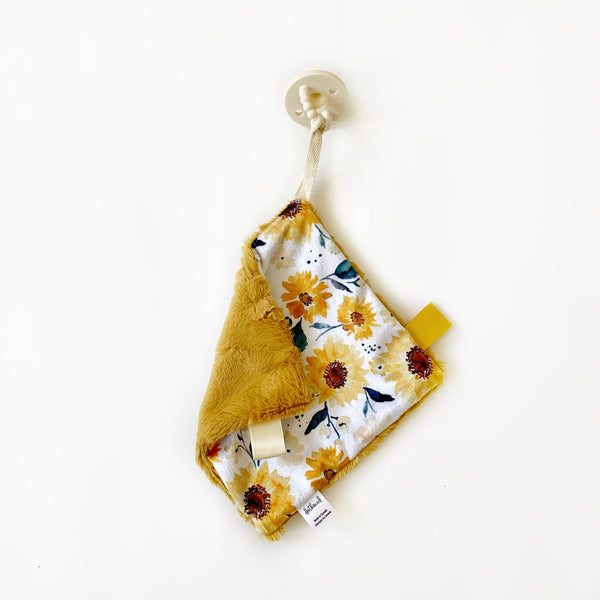 Pacifier Lovey - Sunflowers on Cream - Dotboxed
