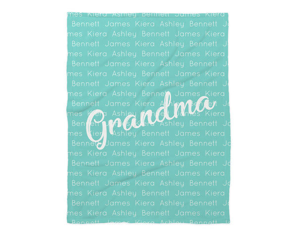 Family Name Minky Blanket - Solid Background *2 Layer