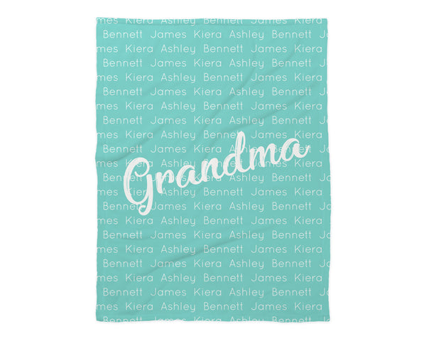 Family Name Minky Blanket - Solid Background *Single Layer