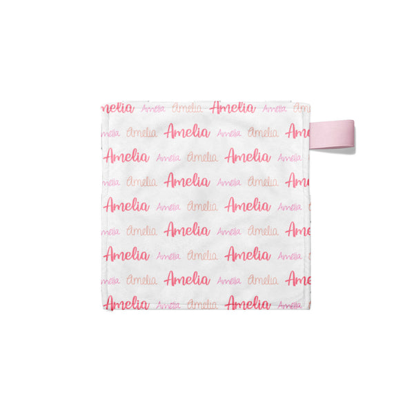 Personalized Name Lovey Blanket - MULTI FONT REPEAT - Dotboxed