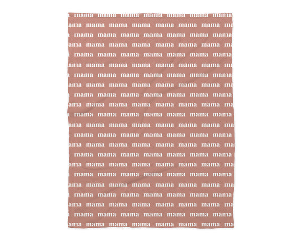 Family Name Minky Blanket - Solid Background Name Repeat *Single Layer