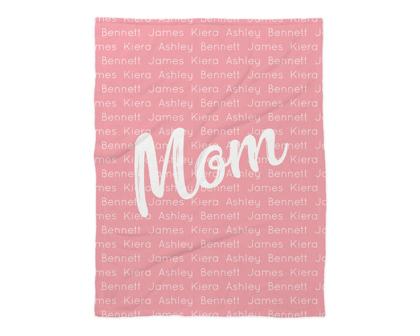 Family Name Minky Blanket - Solid Background *Single Layer