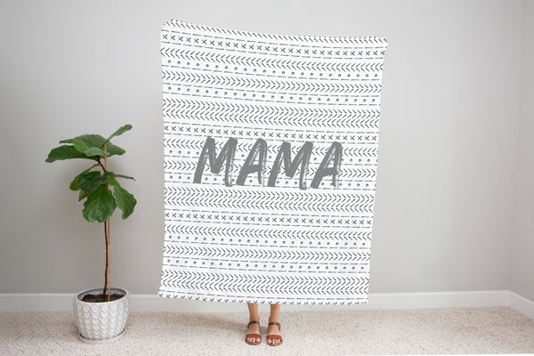 Family Name Minky Blanket - Mudcloth  *Single Layer