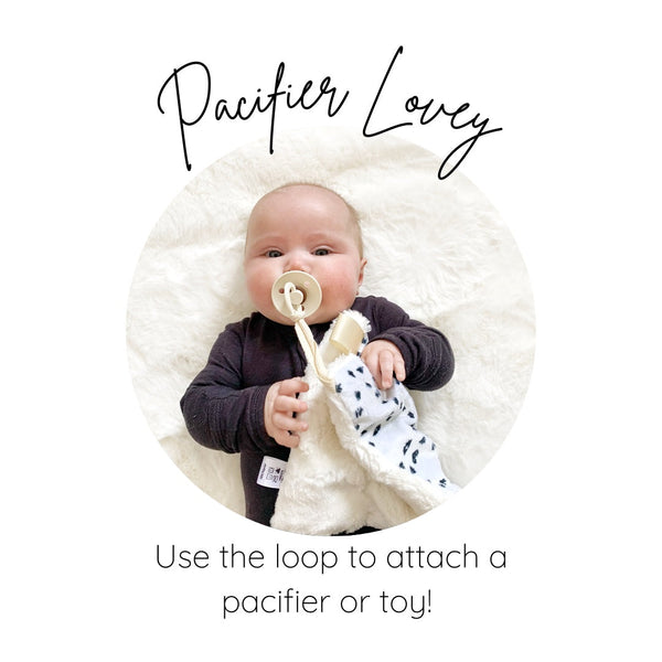 Pacifier Lovey - Eat Sleep Hockey Sticks on White - Dotboxed
