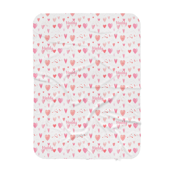 Personalized Name Blanket -  HEART YOU - Dotboxed