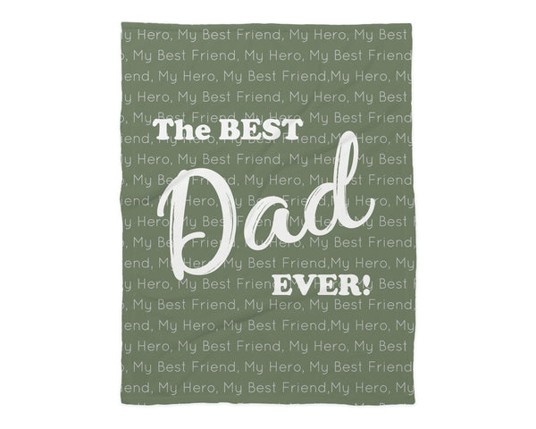 Family Name Minky Blanket - The Best Dad Ever Hero & Best Friend *Single Layer