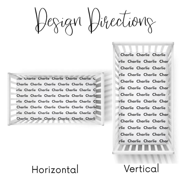 Personalized Name Crib Sheet - RAINBOW HEARTS - Dotboxed