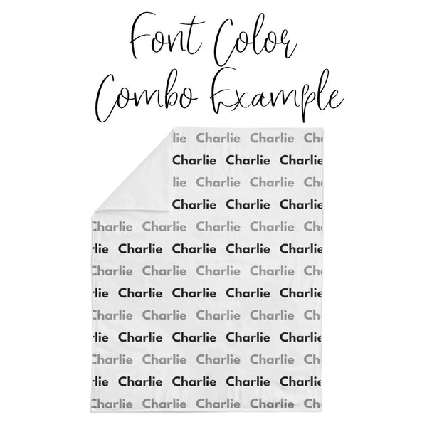 Personalized Name Blanket -  DARLING FOREST ANIMALS - Dotboxed