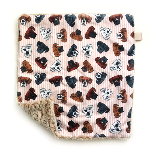Lovey Blanket - Boxter Stripes Light Pink - Dotboxed