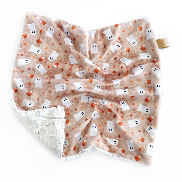 Lovey Blanket -  Ghosts & Candy Corn on Vintage