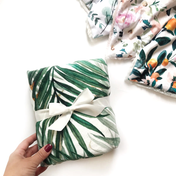 Minky Blanket - Palm Leaves - Dotboxed