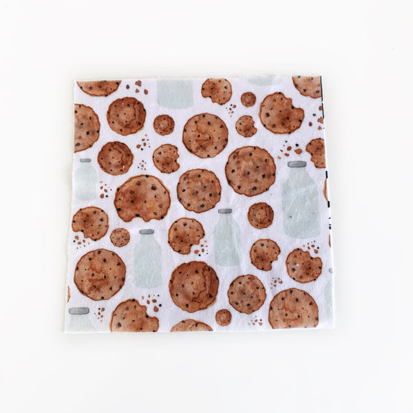 Mini Lovey or Mini Crinkle Blanket - Milk and Cookies Large - Dotboxed