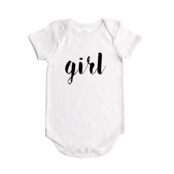 Girl Gender Reveal (handwritten font)- BODYSUIT - Wholesale - Dotboxed