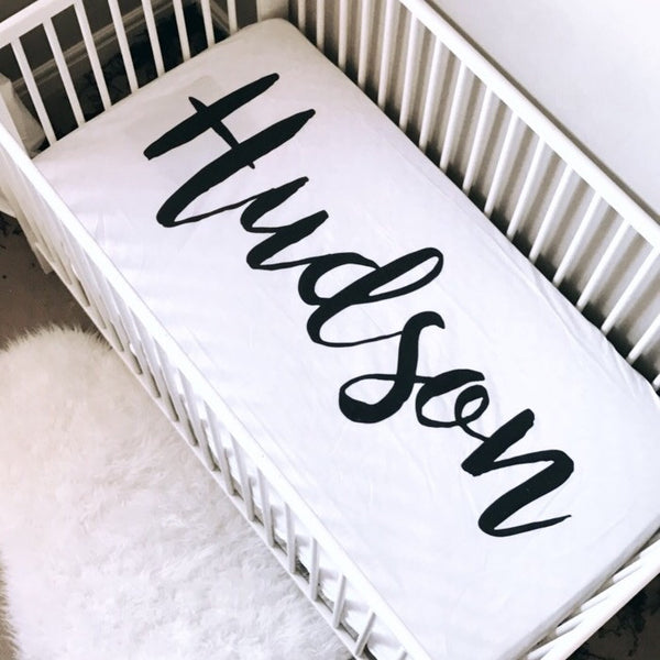 Large Centered Name - Personalized Name Bedding - Dotboxed