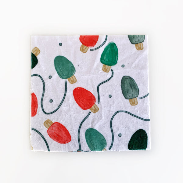 Mini Lovey or Mini Crinkle Blanket - Candy Cane Christmas Lights - Dotboxed