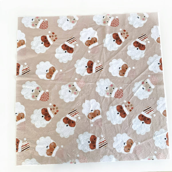 Lovey Blanket - Santa's on Christmas Tan - Dotboxed