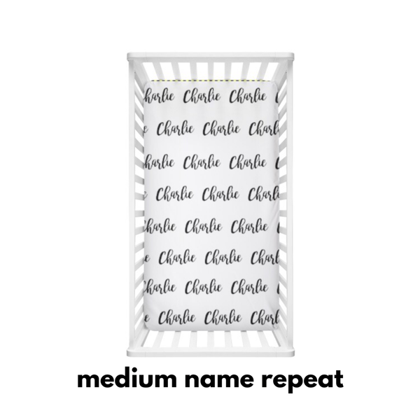 Medium Name Repeat - Personalized Name Bedding - Dotboxed
