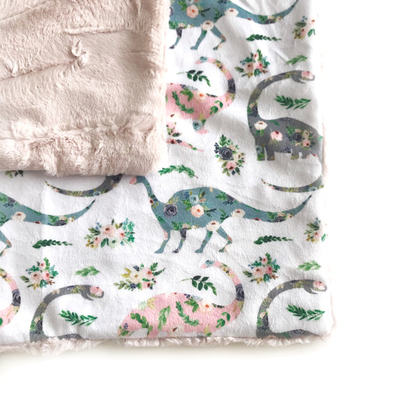 Lovey Blanket - Floral Dino’s - Dotboxed