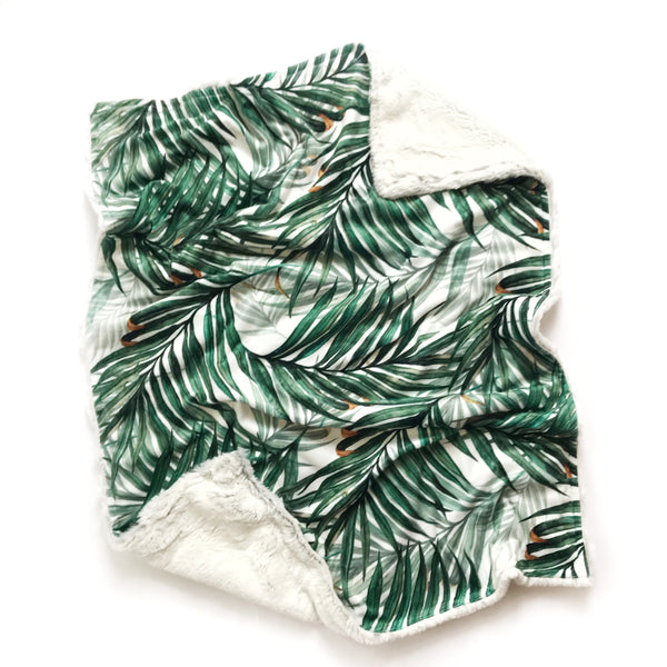 Minky Blanket - Palm Leaves - Dotboxed