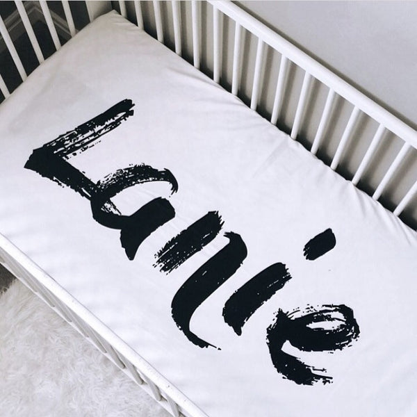 Large Centered Name - Personalized Name Bedding - Dotboxed