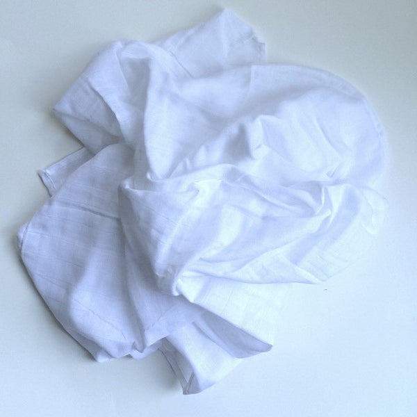 MUSLIN SWADDLE BLANKET - CROSS HAND STAMPED - Dotboxed