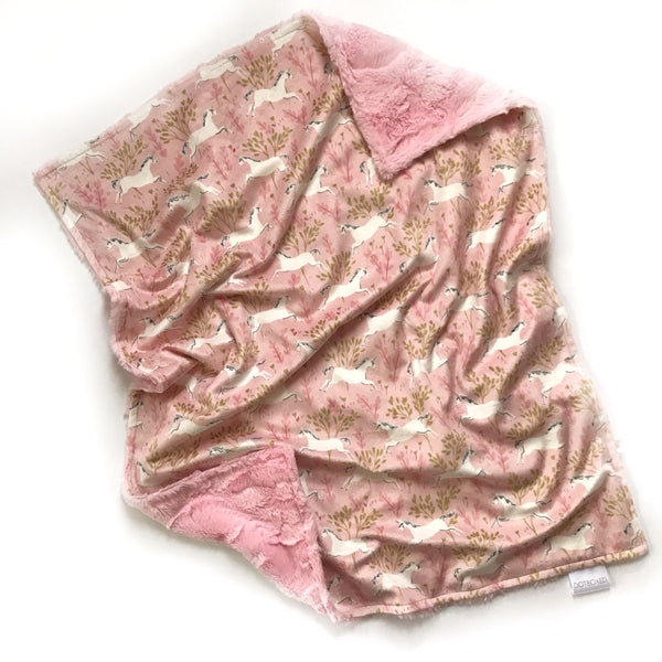 Minky Blanket - Magical Unicorn Forest - Dotboxed