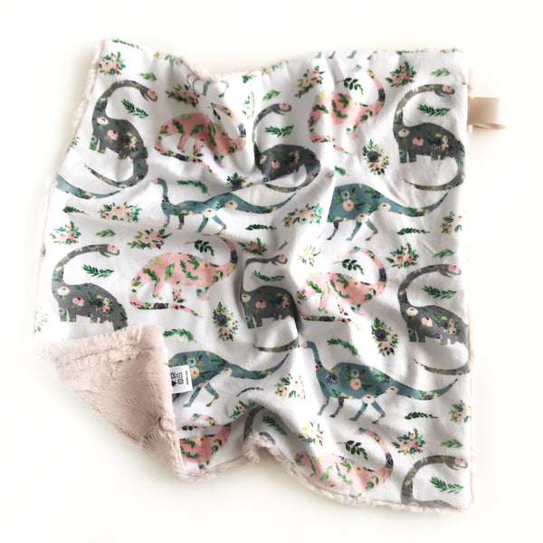 Lovey Blanket - Floral Dino’s - Dotboxed
