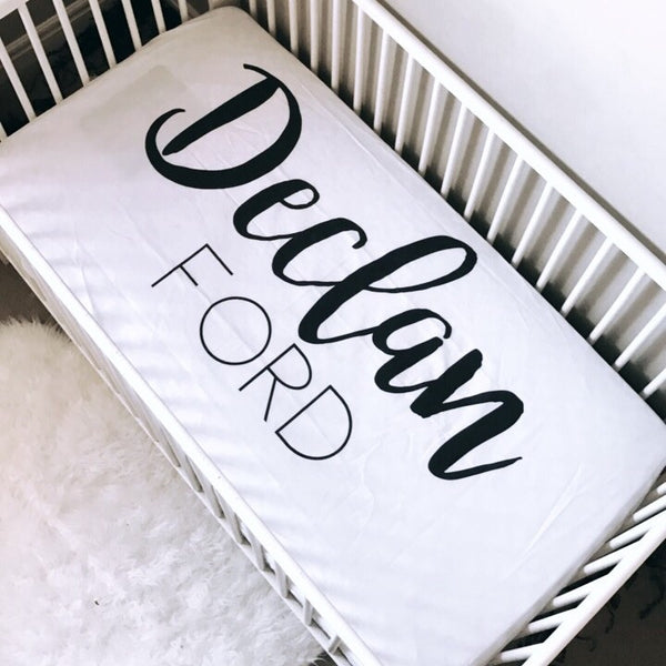 Large Centered Name - Personalized Name Bedding - Dotboxed