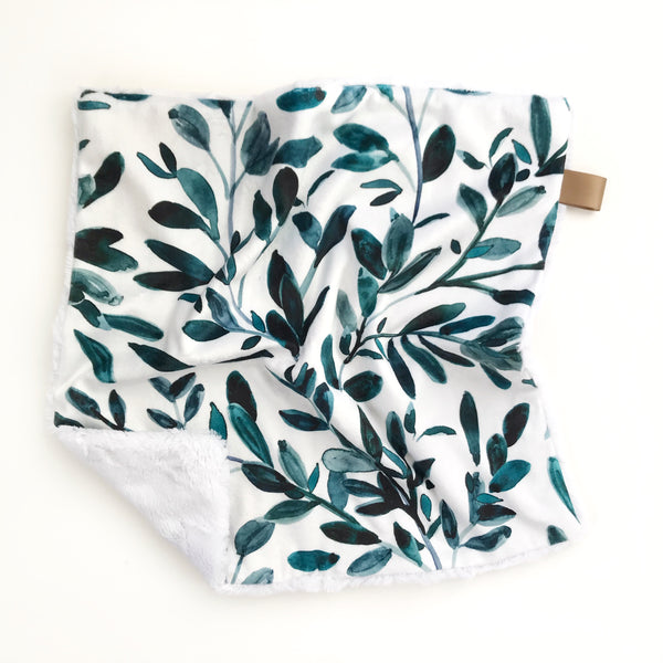 Lovey Blanket - Deep Jade Sprigs - Dotboxed