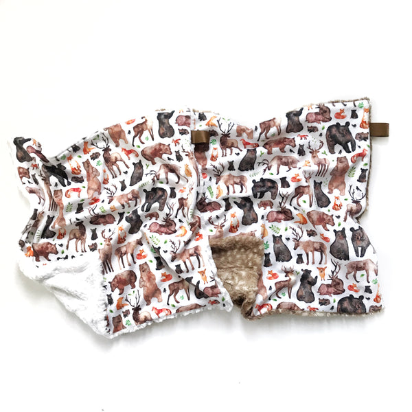 Lovey Blanket - Woodland Animals - Dotboxed