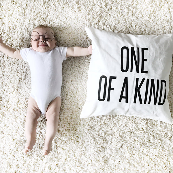 SLIGHTLY IMPERFECT - MILESTONE PILLOW ONE OF A KIND - MONTHS - Dotboxed