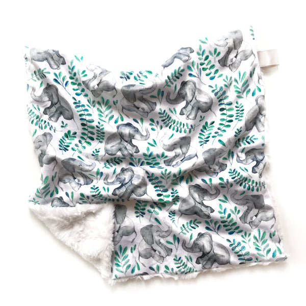 Lovey Blanket - Elephants and Leaves - Dotboxed
