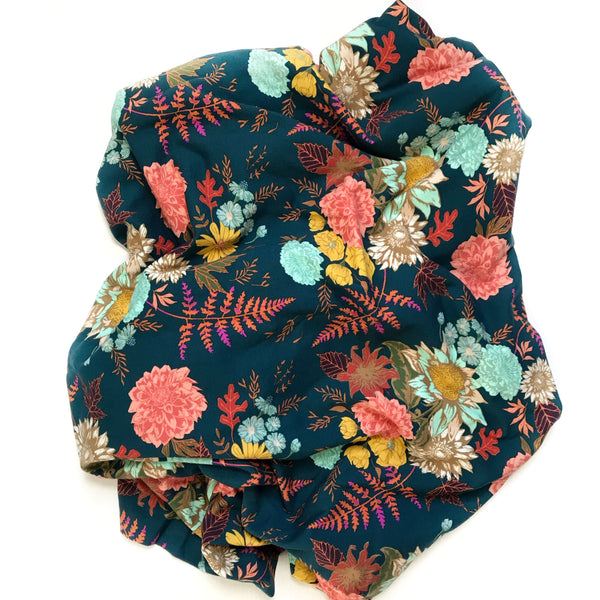 Blanket - Floral Glow Twilight Midnight Blue - Dotboxed