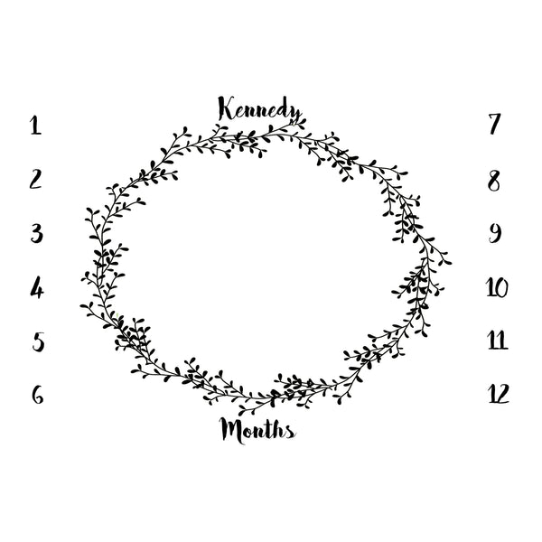 ANNIVERSARY BLANKET - WREATH BLACK - Dotboxed