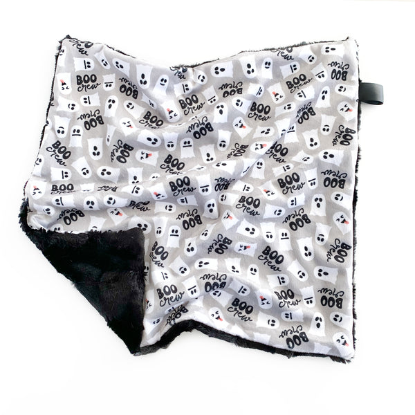 Lovey Blanket -  Boo Crew Ghosts on Khaki - Dotboxed