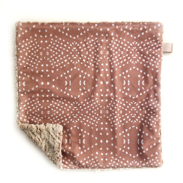 Lovey Blanket - Dark Blush Boho Tile - Dotboxed