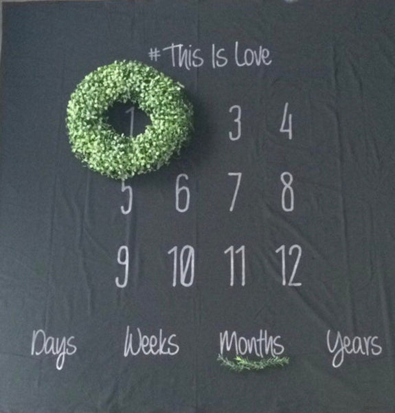 Milestone Blanket in Black - IMPERFECT - Dotboxed