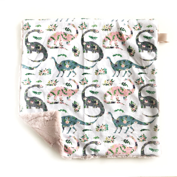 Lovey Blanket - Floral Dino’s - Dotboxed