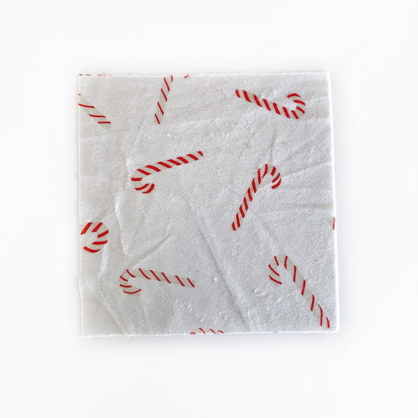 Mini Lovey or Mini Crinkle Blanket - Tossed Candy Canes - Dotboxed
