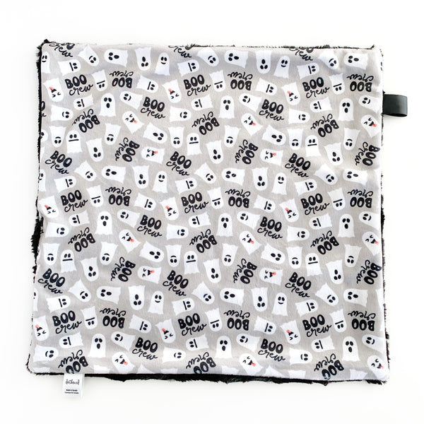 Lovey Blanket -  Boo Crew Ghosts on Khaki - Dotboxed