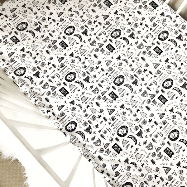 Crib Sheet - Adventure Awaits - Dotboxed