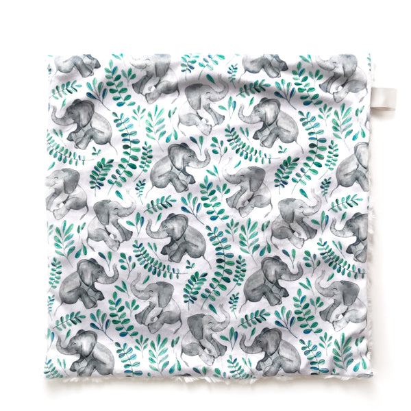 Lovey Blanket - Elephants and Leaves - Dotboxed
