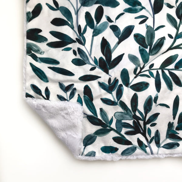 Lovey Blanket - Deep Jade Sprigs - Dotboxed