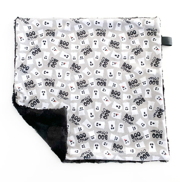 Lovey Blanket -  Boo Crew Ghosts on Khaki - Dotboxed